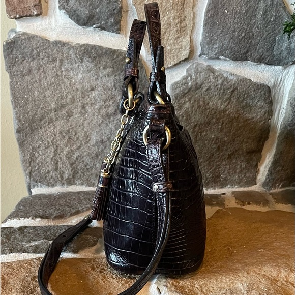 Brahmin Asher Tassel Melbourne Leather Satchel Crossbody - Picture 3 of 10